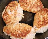 美味♪夕弁当♪小エビと豆腐のハンバーグ作り方5写真