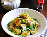 鶏もも肉と厚揚げのレンチン七味生姜白菜煮作り方18写真
