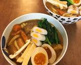残ったカレーとコンビニで和風カレーうどん作り方9写真