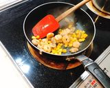わたしのお楽しみランチ　シーフードピラフ作り方1写真