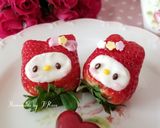 キティちゃんいちご ♡ マイメロいちご作り方4写真