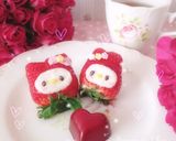 キティちゃんいちご ♡ マイメロいちご作り方5写真