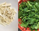 鯖の水煮と葉大根のシチリア風作り方1写真