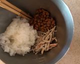 納豆とごぼうサラダの混ぜご飯作り方2写真