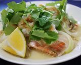 魚と野菜のレンジ蒸し作り方4写真