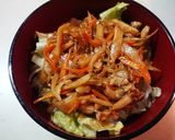 菊芋のキンピラ丼作り方4写真