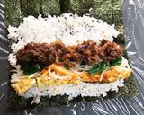 ラップで簡単！韓国風海苔巻き作り方3写真