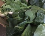 超簡単　ちんげん菜とホタテの炒め物作り方1写真