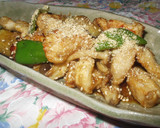♥鶏むね肉となすの揚げてからめる～♥作り方4写真
