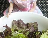 リカちゃん♡菜の花レタス胡瓜トマトサラダ作り方3写真