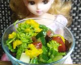 リカちゃん♡菜の花レタス胡瓜トマトサラダ作り方14写真