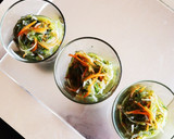 海藻麺の彩り野菜とめかぶ和え作り方10写真