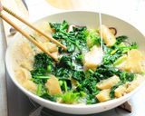 寒締めほうれん草と寒大根のたまごとじ作り方9写真