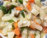 レンジ肉なし牛乳味噌バター風味春雨炒め煮作り方18写真
