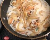 シャケとほうれん草のクリームパスタ作り方4写真