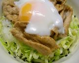 ●●豚・タマ・胡麻・キャベ丼●●作り方3写真