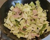 回鍋肉焼きうどん♪作り方5写真