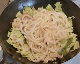 回鍋肉焼きうどん♪作り方6写真