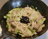 回鍋肉焼きうどん♪作り方7写真