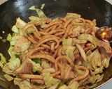 回鍋肉焼きうどん♪作り方8写真