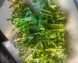 豆苗ときのこと玉子の　中華炒め作り方5写真