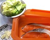 鮭とキャベツの塩パスタ♬作り方1写真