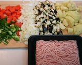 鶏挽き肉とマグロツナの野菜たっぷりカレー作り方1写真