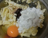 ゆかり&マヨ♪ 片栗粉で白菜お好み焼き作り方1写真