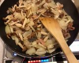キノコとベーコンとツナのパスタ作り方1写真