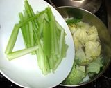 搾菜セロリのスープ♪簡単高血圧動脈硬化作り方14写真