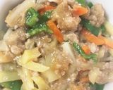 全てレンジじゃがいもひき肉りんごソース丼作り方13写真