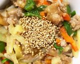 全てレンジじゃがいもひき肉りんごソース丼作り方15写真