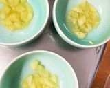 レンジりんごソースひき肉のせドーム蒸し作り方4写真