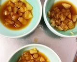 レンジりんごソースひき肉のせドーム蒸し作り方5写真