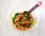 お揚げと青ねぎの肉味噌和え。作り方7写真