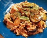 豚こまと茄子の合わせケチャ炒め作り方9写真