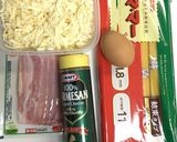 豆乳鍋の〆にカルボナーラスパゲティ作り方1写真
