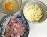 豆乳鍋の〆にカルボナーラスパゲティ作り方3写真