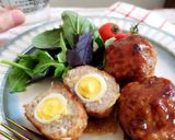 うずらの卵で照り焼きスコッチエッグ作り方6写真
