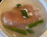 よだれ鶏の茹で汁で簡単美味しい玉子スープ作り方1写真