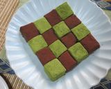 抹茶とチョコの市松生チョコ♪作り方8写真