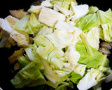 あさりと春キャベツと豆腐の蒸し焼き作り方2写真