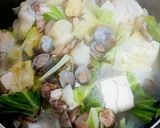 あさりと春キャベツと豆腐の蒸し焼き作り方4写真