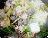 あさりと春キャベツと豆腐の蒸し焼き作り方4写真
