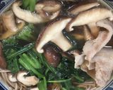 簡単　豚きのこそば作り方7写真