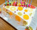 2019 お誕生日♡フルーツケーキ作り方1写真