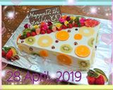 2019 お誕生日♡フルーツケーキ作り方2写真