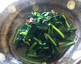 青菜炒め（ほうれん草）で元気モリモリ♪作り方8写真