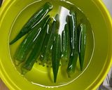 オクラとえのきの明太マヨ和え作り方3写真