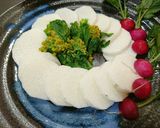 旨っ❤️長芋と菜の花のバジルソースかけ作り方14写真